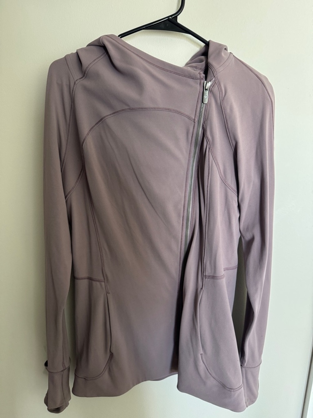 lululemon Dusty Mauve Asymmetrical Zip Hoodie